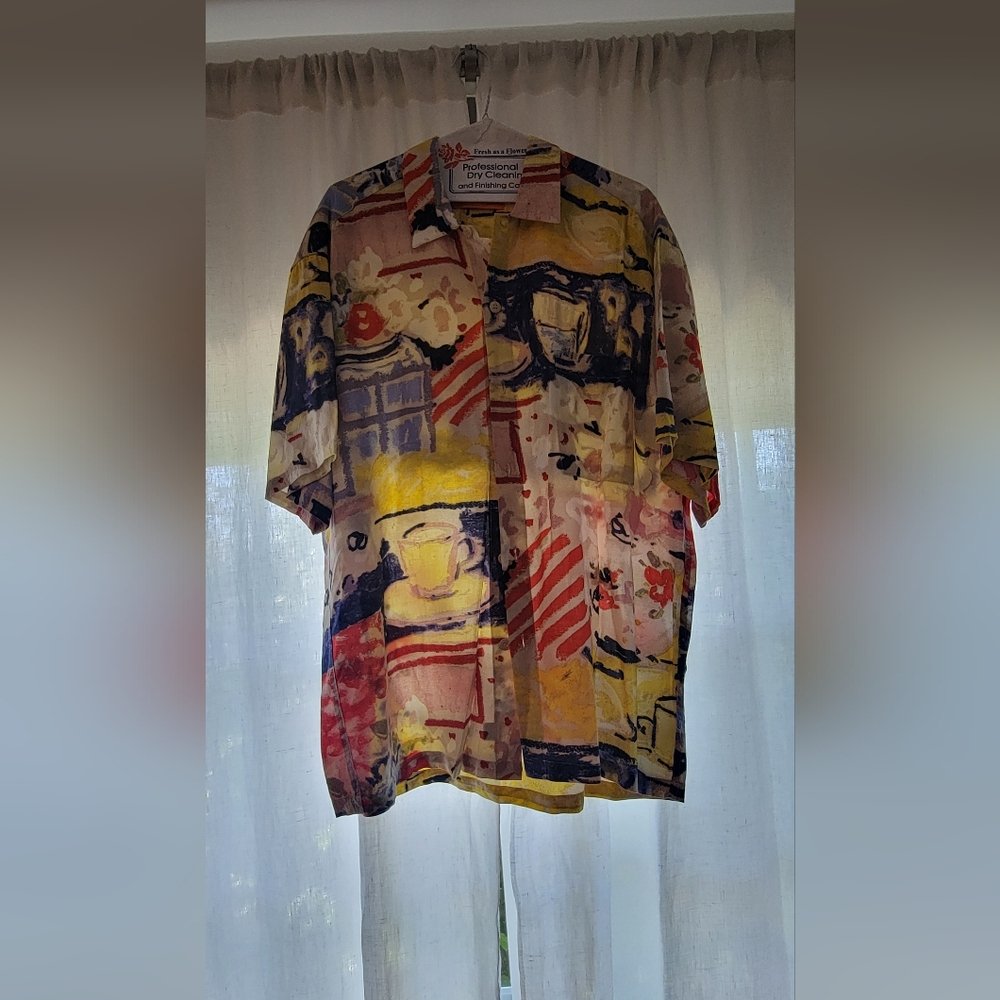 Jams World Vintage Abstract Button-Up Shirt